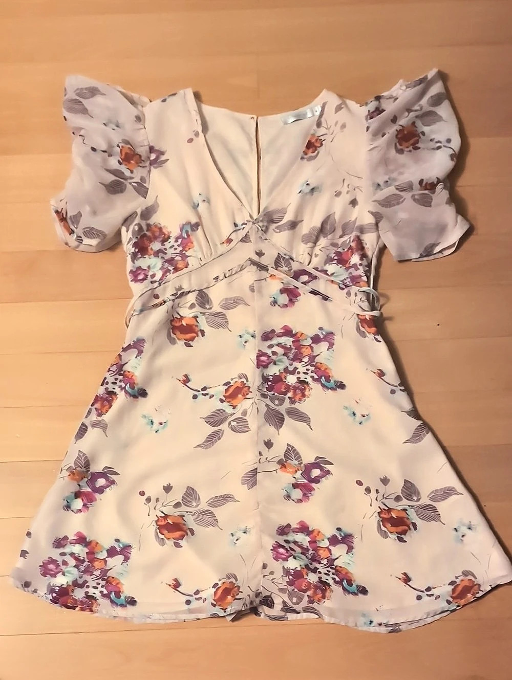 Floral Mini Dress in Pink & Purple